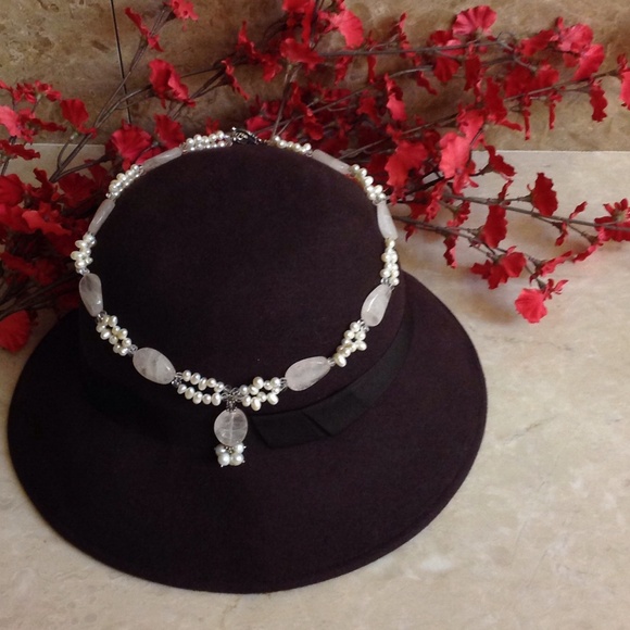 🎉HP🎉✨ Rose Quartz w/Two Strands White FW Pearls✨ - Picture 4 of 4